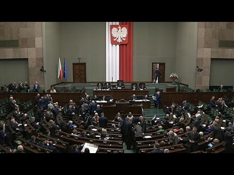Il politico polacco legge "Atlante dei gatti" in un incontro del Sejm