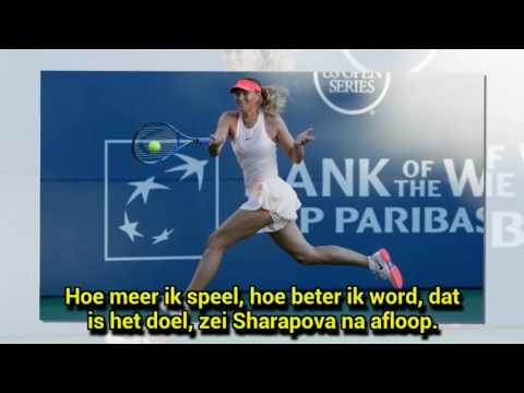 Maria Sharapova won de eerste wedstrijd na de schorsing
