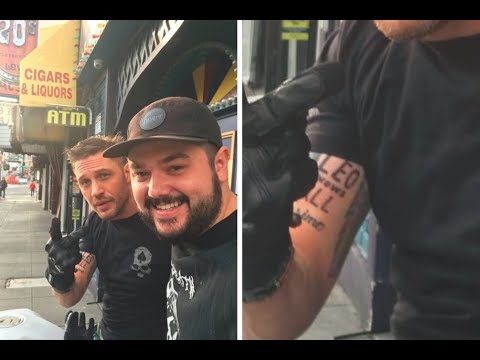 Tom Hardy mostrou uma tatuagem em homenagem a Leonardo DiCaprio