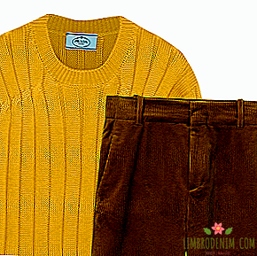 Combo: Pantalón de pana con suéter de lana.